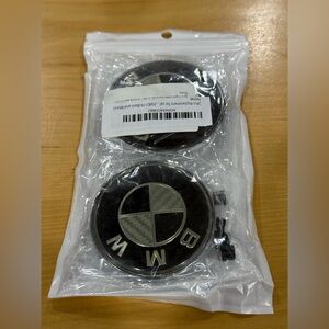 2 Pcs. Replacement Emblem for BMW. Hood & Trunk Emblems…82mm & 74mm. Brand New.